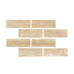 Special Cut | 4x12 Ivory Travertine Vein Cut Filled & Polished Tile Special Cut | 4x12 Ivory Travertine Vein Cut Filled & Polished Tile - American Tile Depot