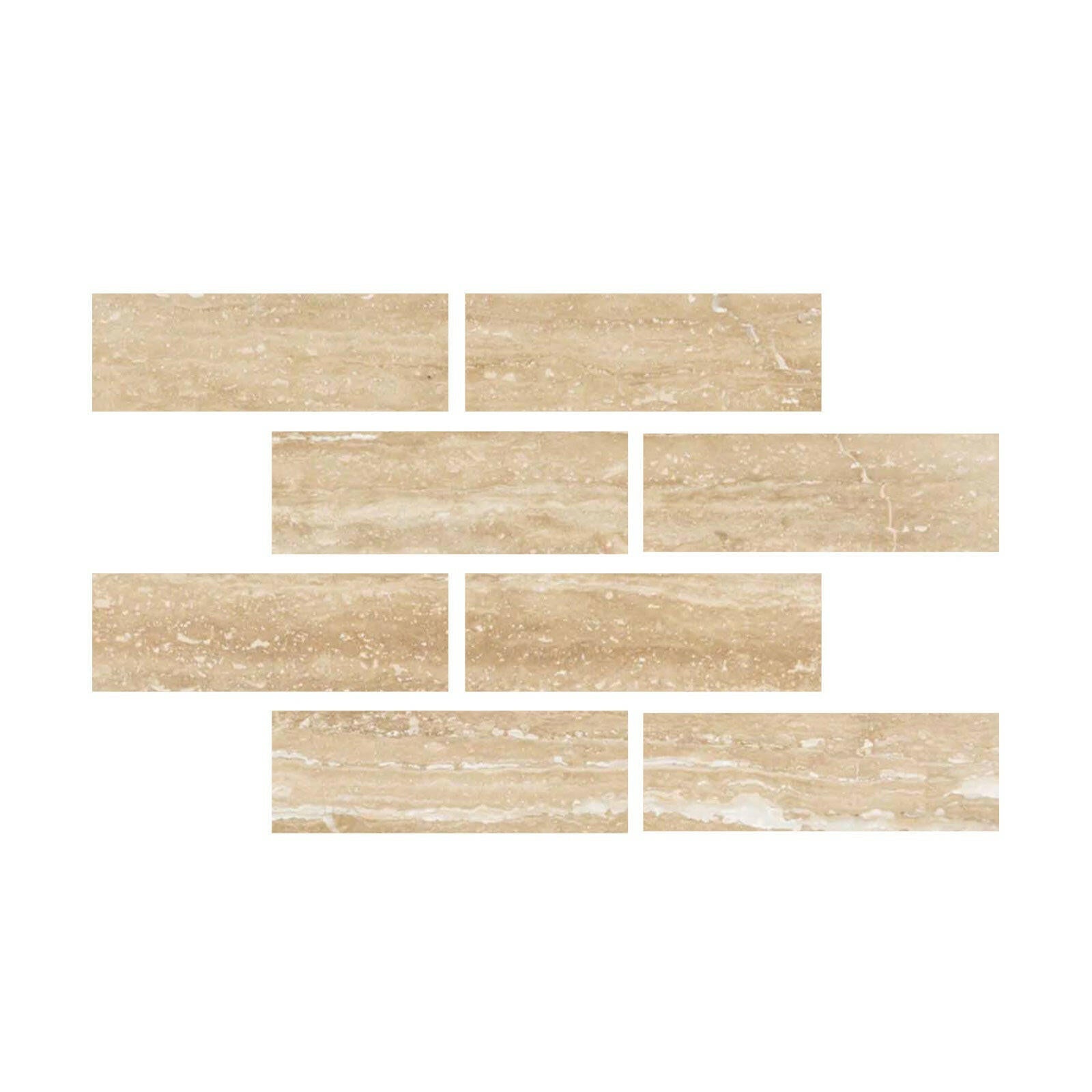Special Cut | 4x12 Ivory Travertine Vein Cut Filled & Polished Tile Special Cut | 4x12 Ivory Travertine Vein Cut Filled & Polished Tile - American Tile Depot