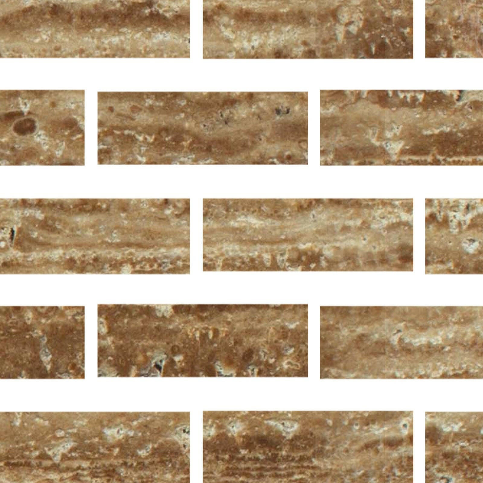 Special Cut | 4x12 Noce Exotic Travertine (Vein-Cut) Filled & Polished Tile Special Cut | 4x12 Noce Exotic Travertine (Vein-Cut) Filled & Polished Tile - American Tile Depot