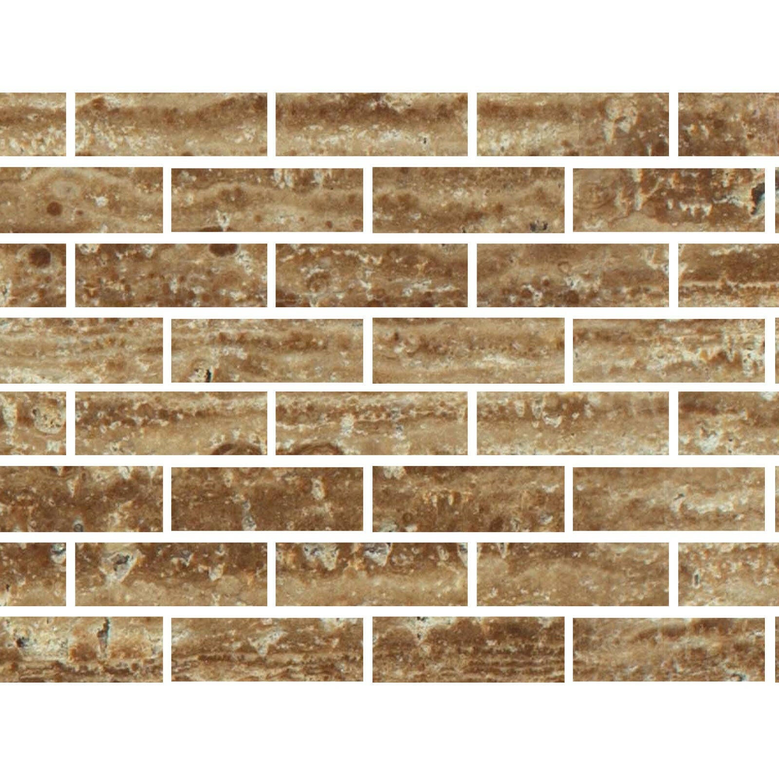 Special Cut | 4x12 Noce Exotic Travertine (Vein-Cut) Filled & Polished Tile Special Cut | 4x12 Noce Exotic Travertine (Vein-Cut) Filled & Polished Tile - American Tile Depot