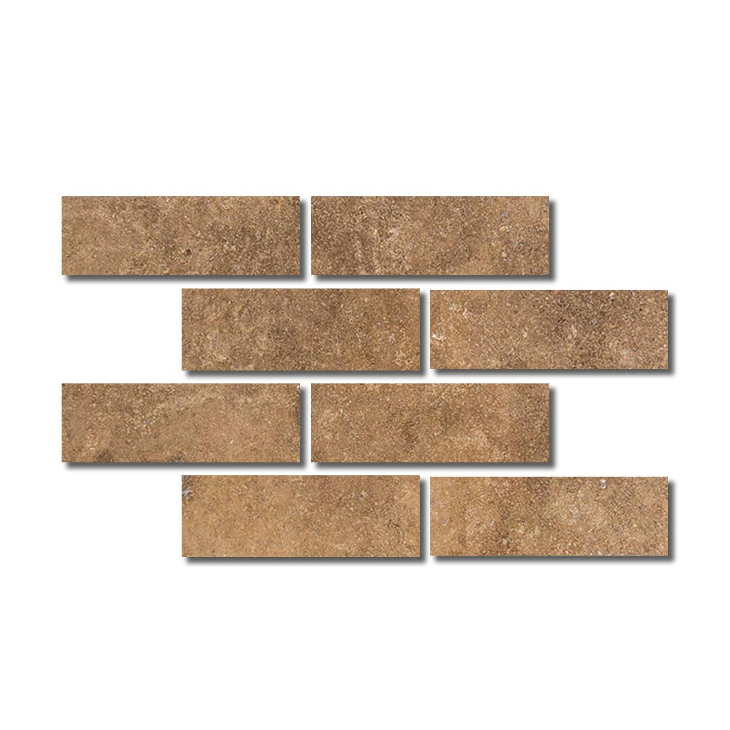 Special Cut | 4x12 Noce Travertine Filled & Honed Tile Special Cut | 4x12 Noce Travertine Filled & Honed Tile - American Tile Depot