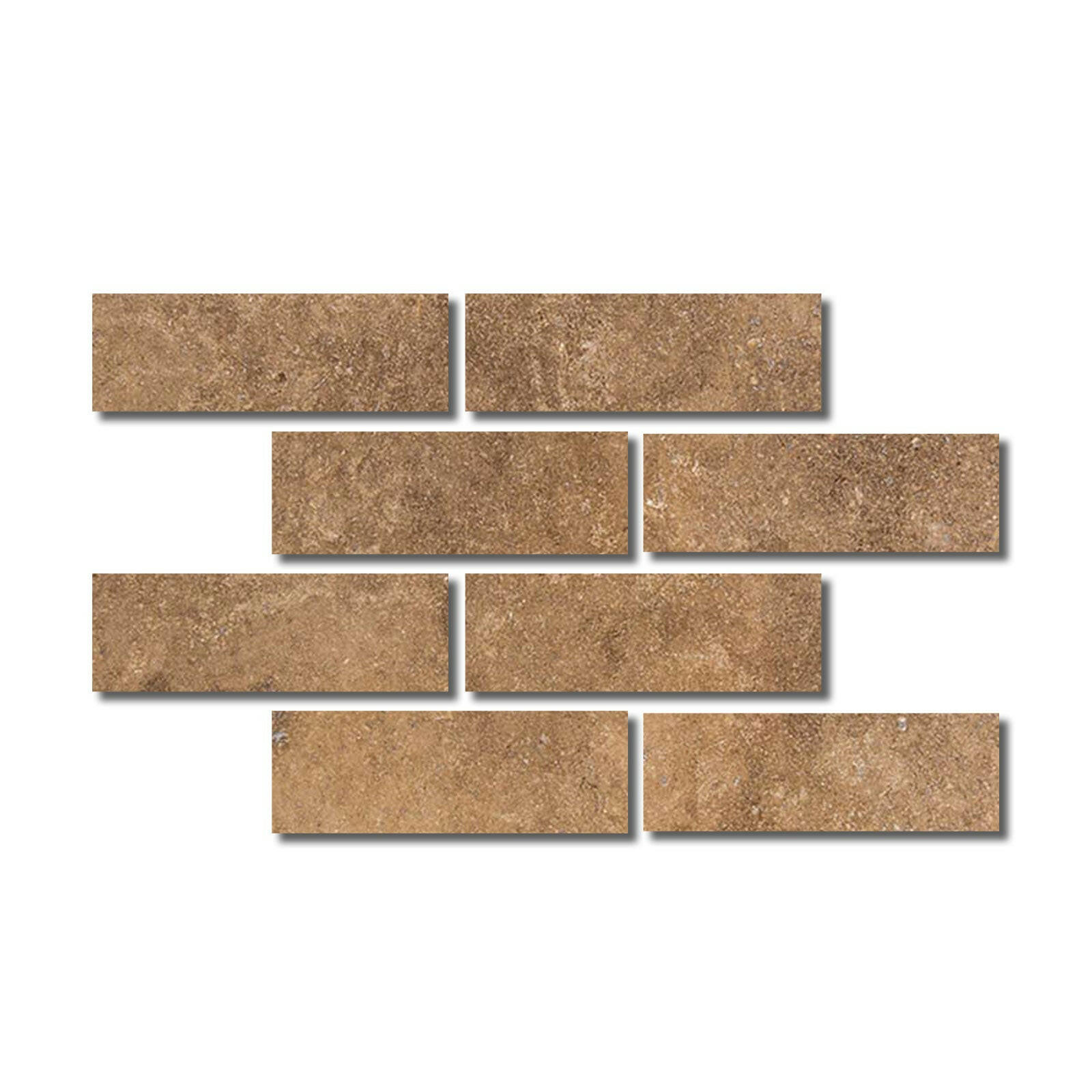 Special Cut | 4x12 Noce Travertine Filled & Honed Tile Special Cut | 4x12 Noce Travertine Filled & Honed Tile - American Tile Depot