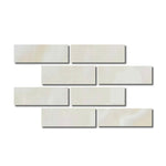 Special Cut | 4x12 Premium White Onyx CROSS-CUT Polished Tile - American Tile Depot