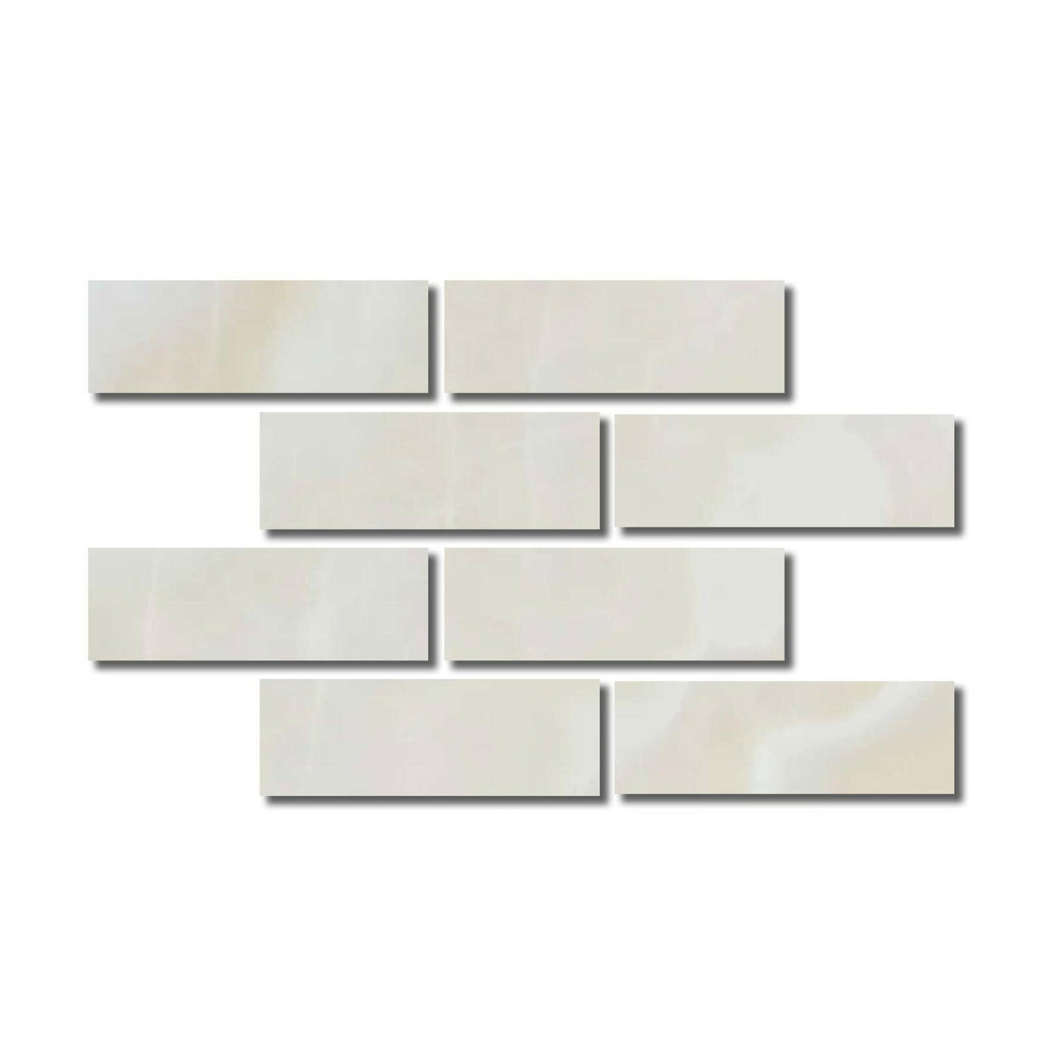 Special Cut | 4x12 Premium White Onyx CROSS-CUT Polished Tile Special Cut | 4x12 Premium White Onyx CROSS-CUT Polished Tile - American Tile Depot