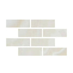 Special Cut | 4x12 Premium White Onyx CROSS-CUT Polished Tile - American Tile Depot