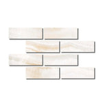 Special Cut | 4x12 Premium White Onyx VEIN-CUT Polished Tile - American Tile Depot