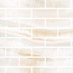 Special Cut | 4x12 Premium White Onyx VEIN-CUT Polished Tile - American Tile Depot