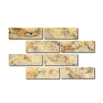 Special Cut | 4x12 Scabos Travertine Filled & Polished Tile Special Cut | 4x12 Scabos Travertine Filled & Polished Tile - American Tile Depot