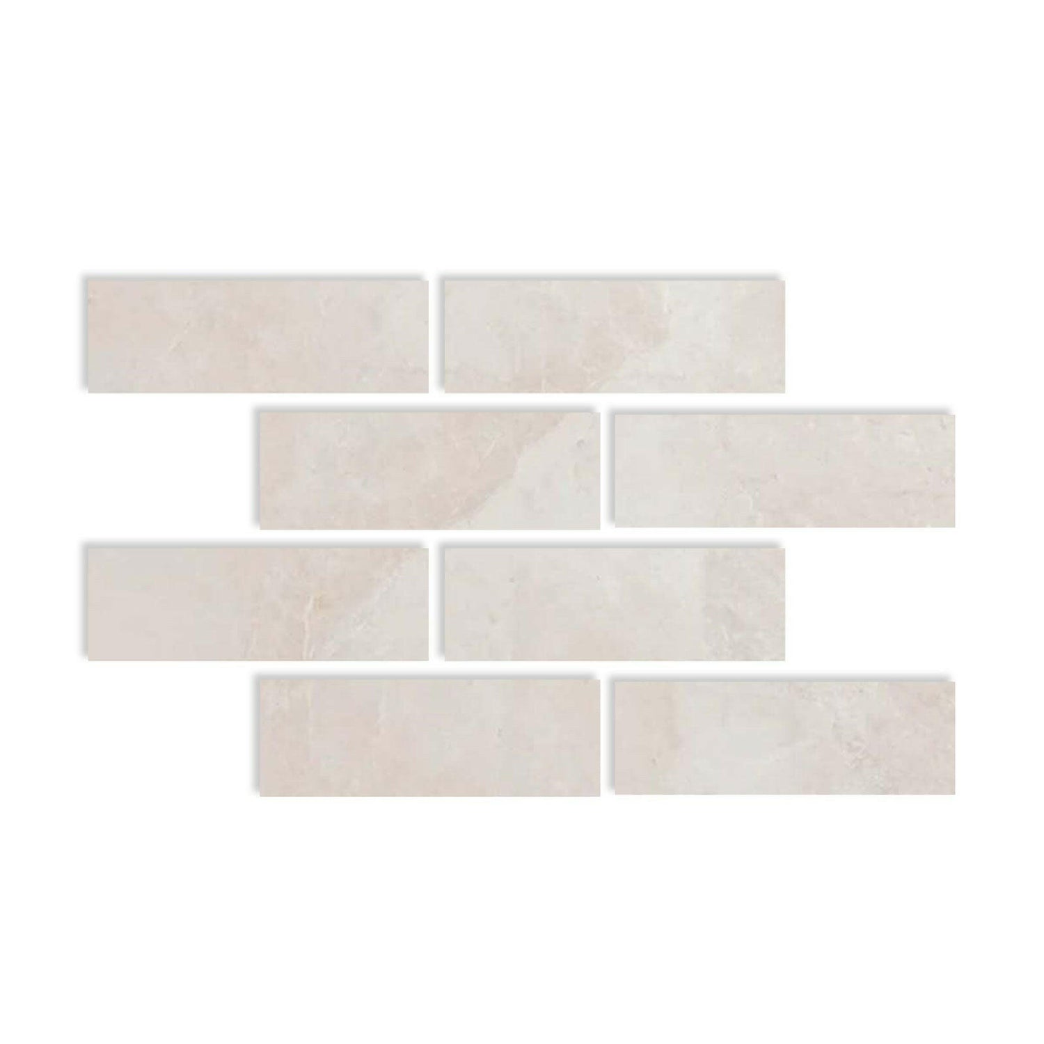 Special Cut | 4x12 White Pearl / Botticino Marble Polished Tile Special Cut | 4x12 White Pearl / Botticino Marble Polished Tile - American Tile Depot