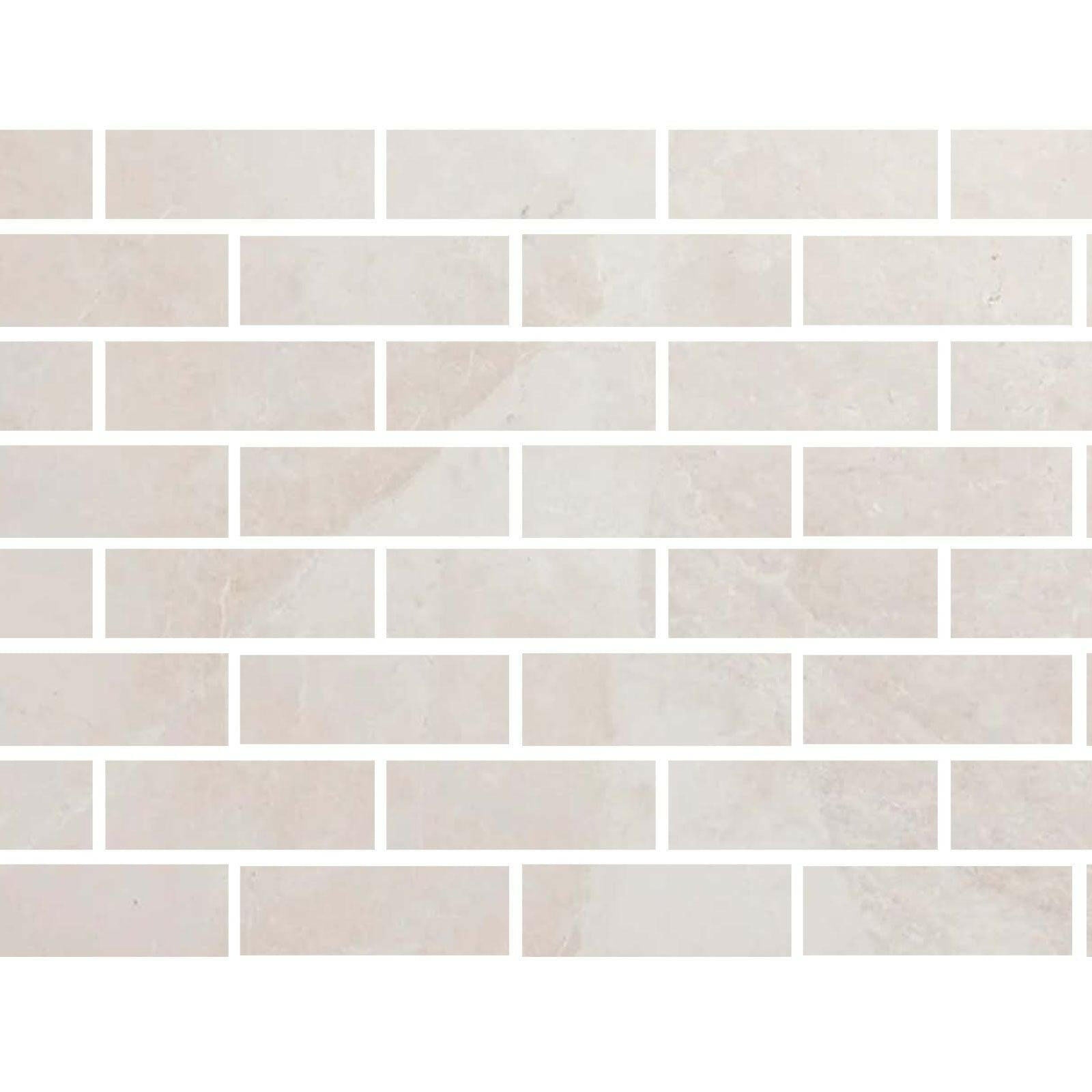 Special Cut | 4x12 White Pearl / Botticino Marble Honed Tile Special Cut | 4x12 White Pearl / Botticino Marble Honed Tile - American Tile Depot