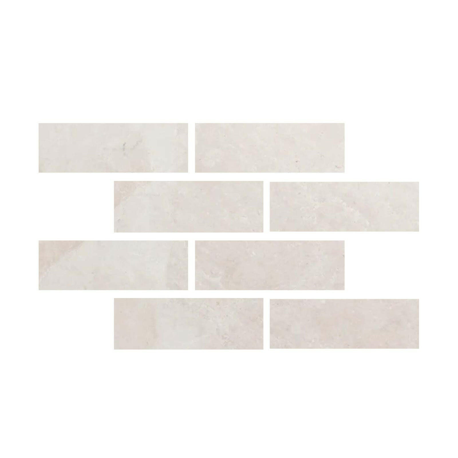 Special Cut | 4x12 White Pearl / Botticino Marble Honed Tile Special Cut | 4x12 White Pearl / Botticino Marble Honed Tile - American Tile Depot