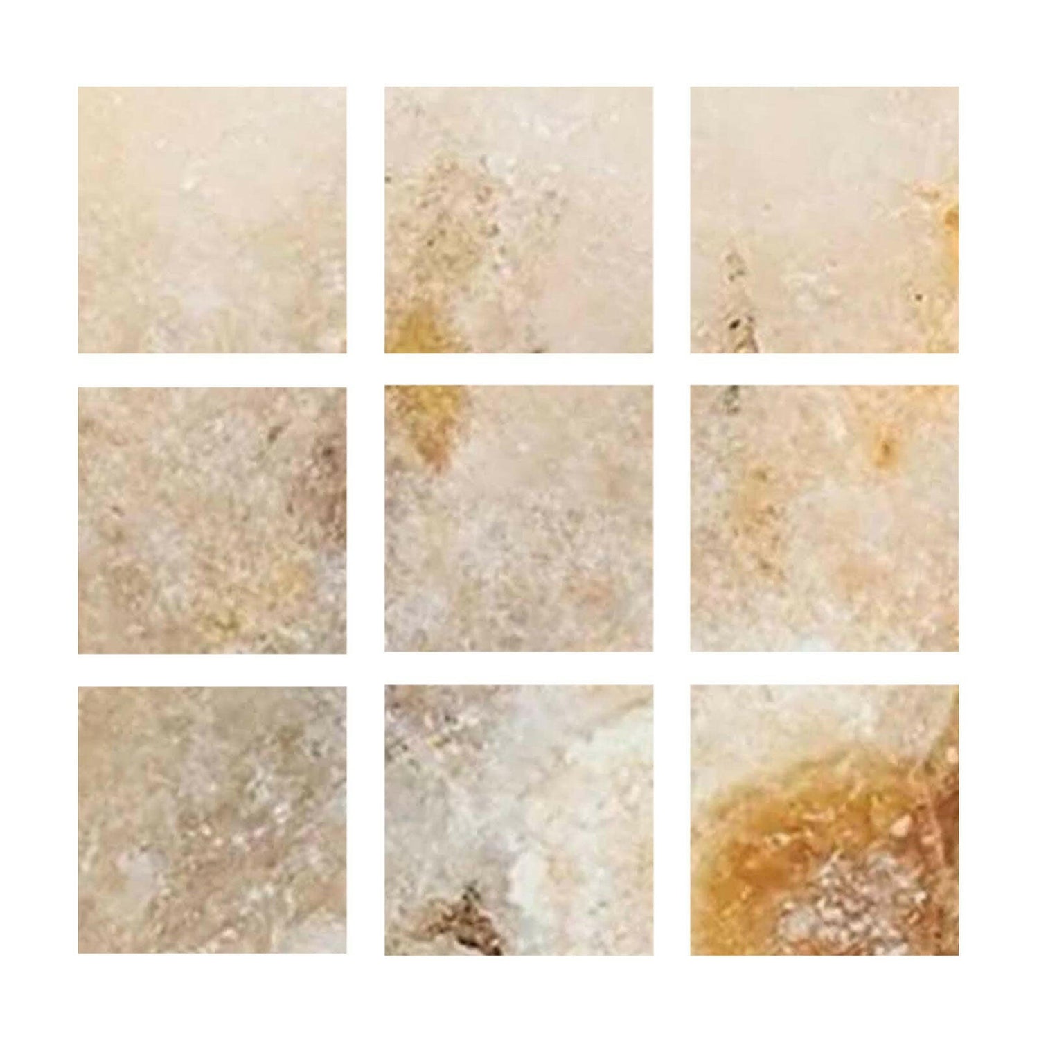 Special Cut | 4x4 Antico Onyx Travertine Filled & Polished Tile Special Cut | 4x4 Antico Onyx Travertine Filled & Polished Tile - American Tile Depot