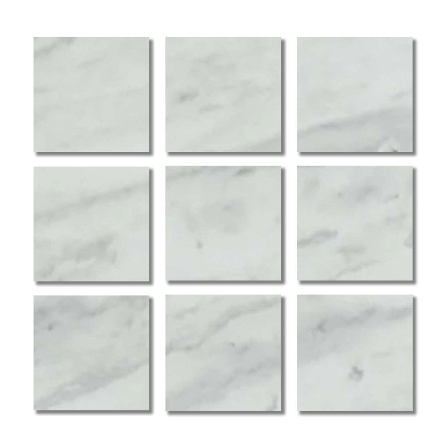 Special Cut | 4x4 Bianco Venatino Marble Honed Tile Special Cut | 4x4 Bianco Venatino Marble Honed Tile - American Tile Depot