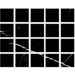 Special Cut | 4x4 Black Marquina Marble Honed Tile Special Cut | 4x4 Black Marquina Marble Honed Tile - American Tile Depot