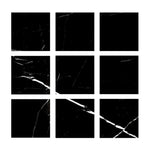 Special Cut | 4x4 Black Marquina Marble Honed Tile Special Cut | 4x4 Black Marquina Marble Honed Tile - American Tile Depot