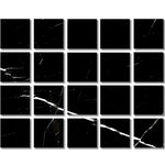 Special Cut | 4x4 Black Marquina Marble Polished Tile Special Cut | 4x4 Black Marquina Marble Polished Tile - American Tile Depot