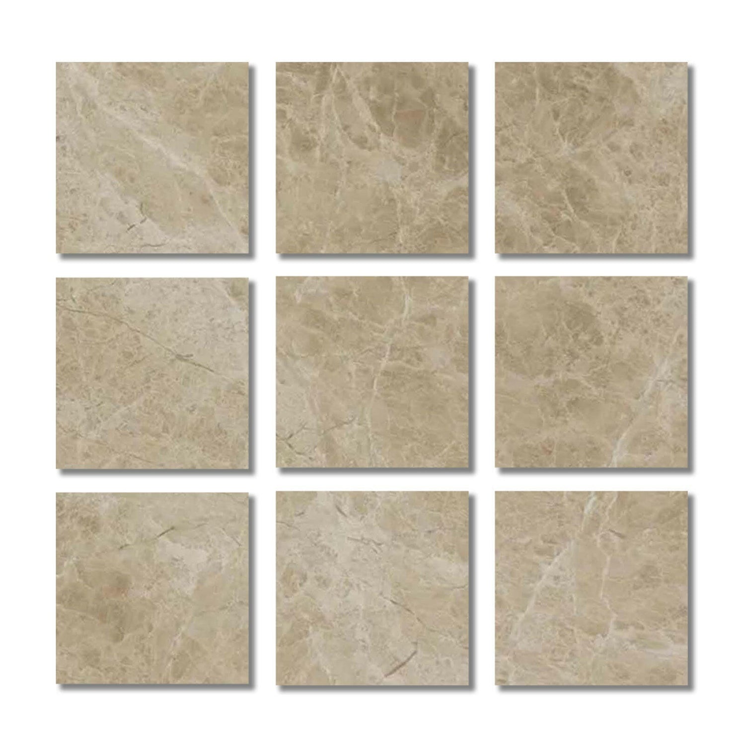 Special Cut | 4x4 Cappuccino Marble Polished Tile Special Cut | 4x4 Cappuccino Marble Polished Tile - American Tile Depot