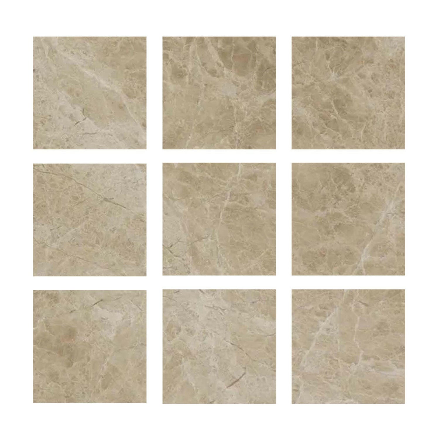 Special Cut | 4x4 Cappuccino Marble Polished Tile Special Cut | 4x4 Cappuccino Marble Polished Tile - American Tile Depot