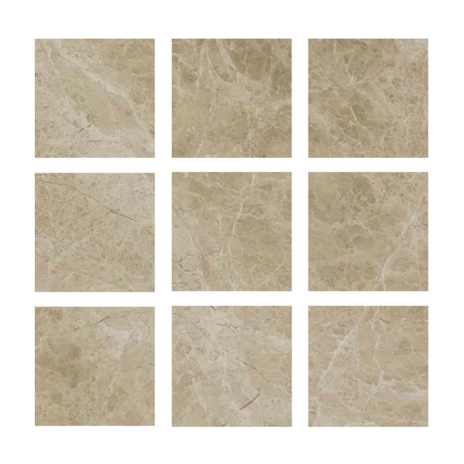 Special Cut | 4x4 Cappuccino Marble Polished Tile Special Cut | 4x4 Cappuccino Marble Polished Tile - American Tile Depot