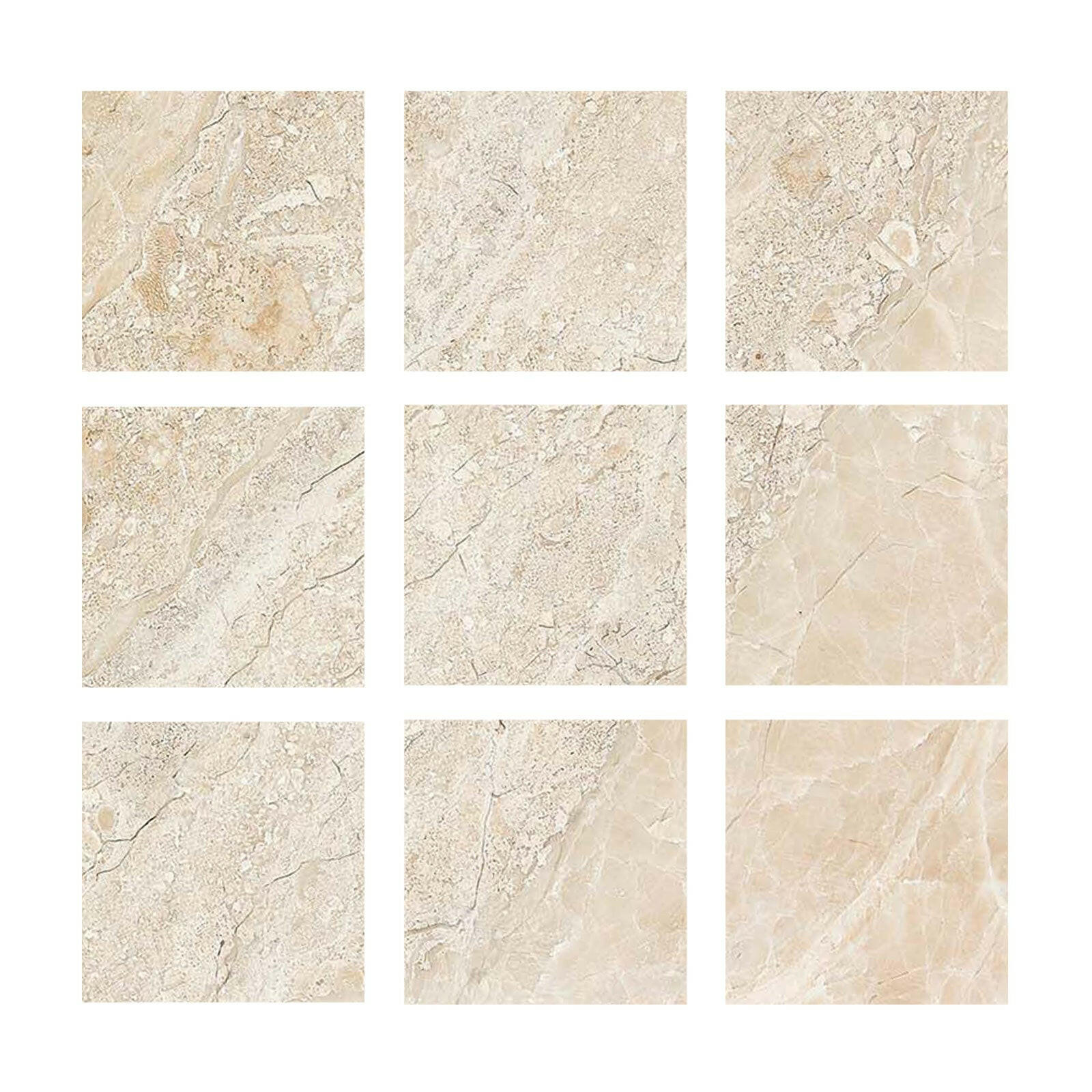 Special Cut | 4x4 Diano Royal (Queen Beige) Marble Honed Tile Special Cut | 4x4 Diano Royal (Queen Beige) Marble Honed Tile - American Tile Depot