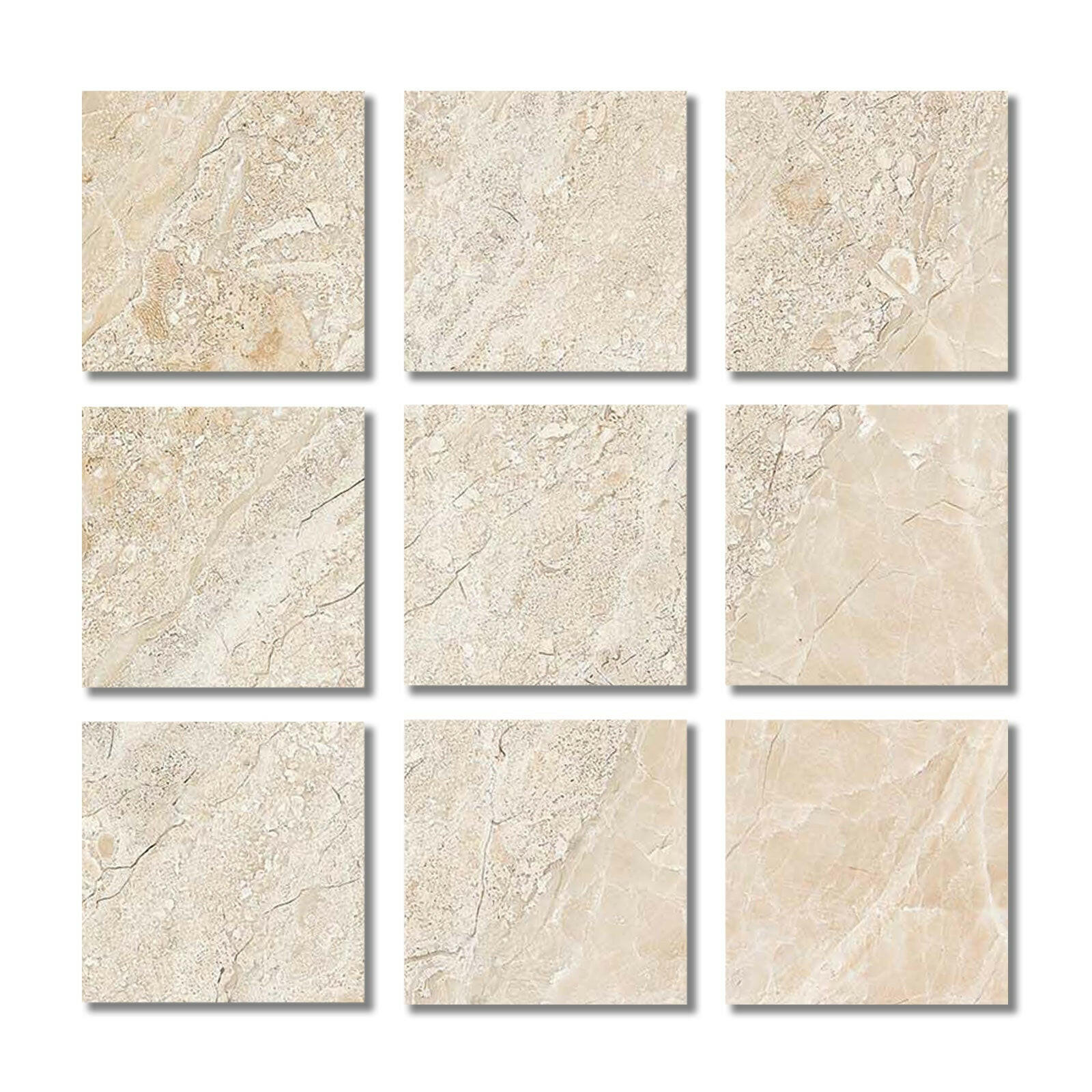 Special Cut | 4x4 Diano Royal (Queen Beige) Marble Polished Tile Special Cut | 4x4 Diano Royal (Queen Beige) Marble Polished Tile - American Tile Depot
