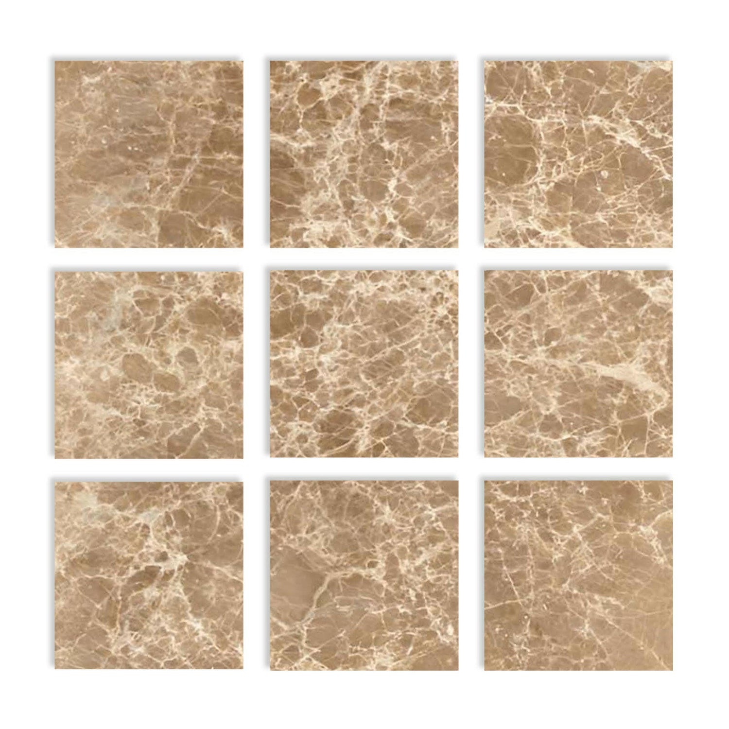 Special Cut | 4x4 Emperador Light Marble Polished Tile Special Cut | 4x4 Emperador Light Marble Polished Tile - American Tile Depot