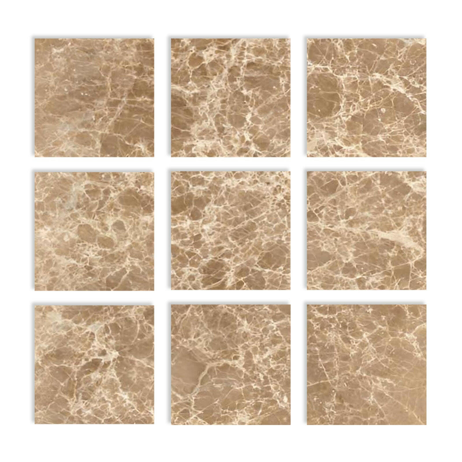 Special Cut | 4x4 Emperador Light Marble Polished Tile Special Cut | 4x4 Emperador Light Marble Polished Tile - American Tile Depot