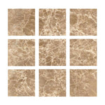 Special Cut | 4x4 Emperador Light Marble Polished Tile Special Cut | 4x4 Emperador Light Marble Polished Tile - American Tile Depot