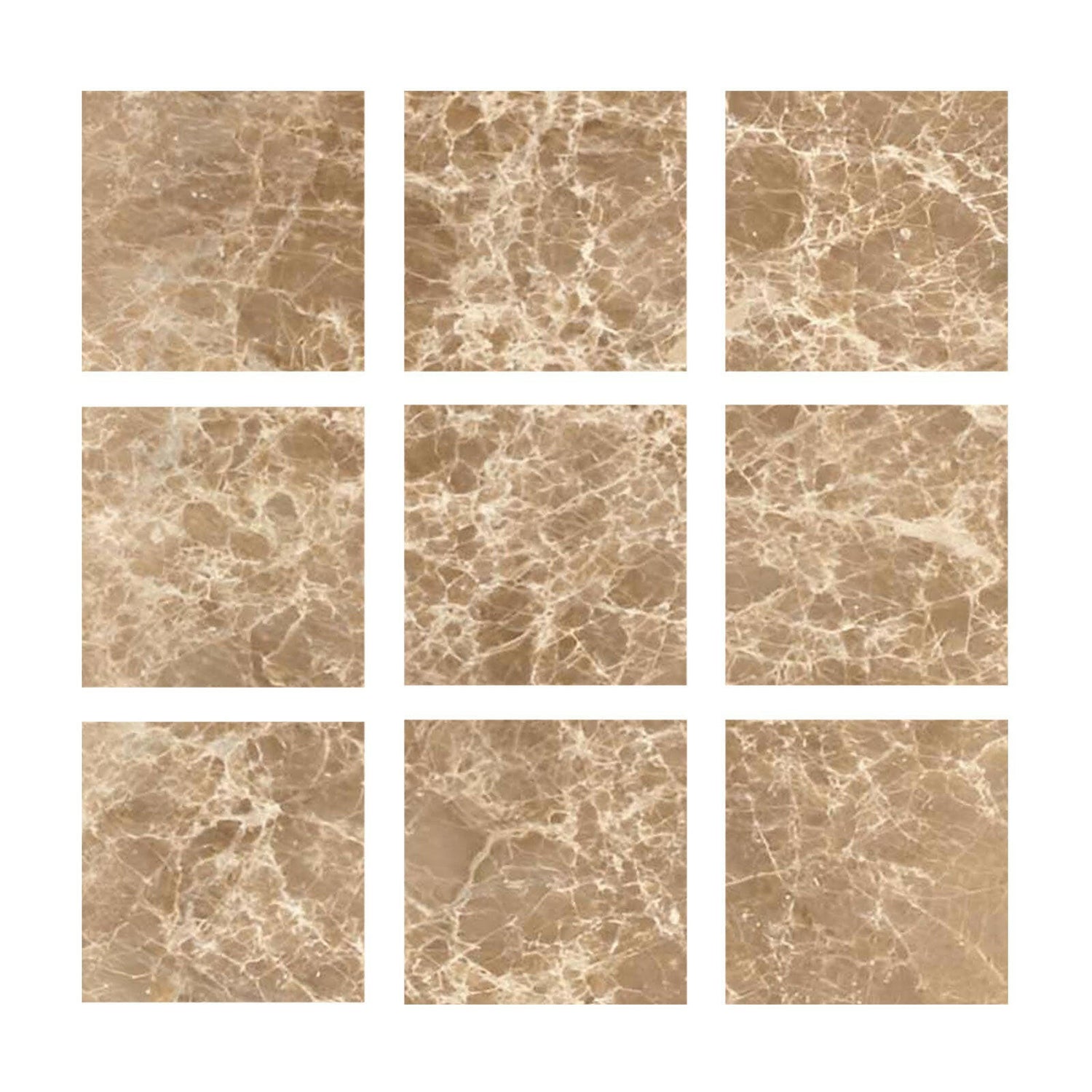 Special Cut | 4x4 Emperador Light Marble Polished Tile Special Cut | 4x4 Emperador Light Marble Polished Tile - American Tile Depot