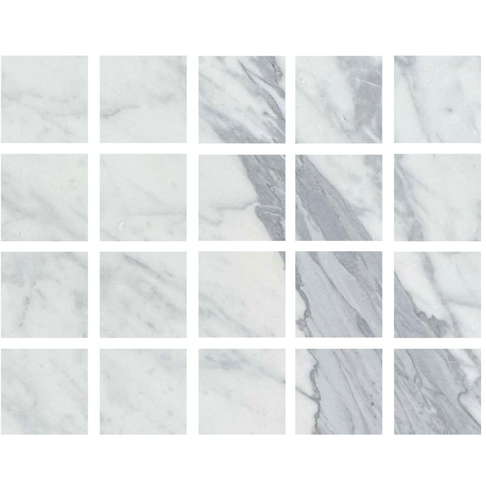 Special Cut | 4x4 Italian Statuary White Marble Honed Tile Special Cut | 4x4 Italian Statuary White Marble Honed Tile - American Tile Depot