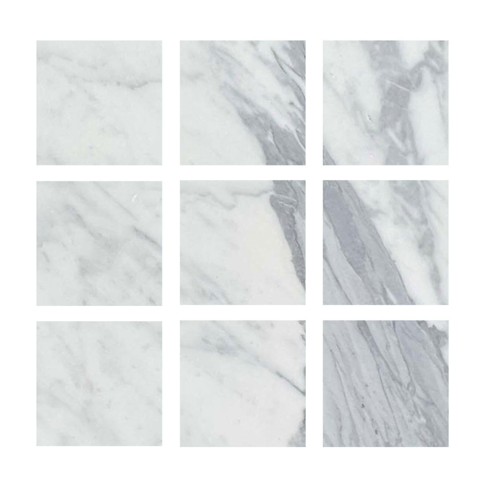 Special Cut | 4x4 Italian Statuary White Marble Honed Tile Special Cut | 4x4 Italian Statuary White Marble Honed Tile - American Tile Depot