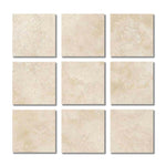 Special Cut | 4x4 Ivory Travertine Filled & Polished Tile Special Cut | 4x4 Ivory Travertine Filled & Polished Tile - American Tile Depot