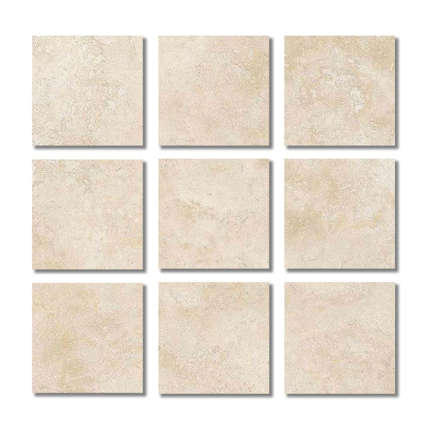 Special Cut | 4x4 Ivory Travertine Filled & Polished Tile Special Cut | 4x4 Ivory Travertine Filled & Polished Tile - American Tile Depot