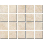 Special Cut | 4x4 Ivory Travertine Filled & Polished Tile Special Cut | 4x4 Ivory Travertine Filled & Polished Tile - American Tile Depot
