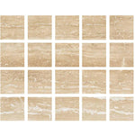 Special Cut | 4x4 Ivory Travertine Vein Cut Filled & Polished Tile Special Cut | 4x4 Ivory Travertine Vein Cut Filled & Polished Tile - American Tile Depot