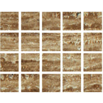 Special Cut | 4x4 Noce Exotic Travertine (Vein-Cut) Filled & Polished Tile Special Cut | 4x4 Noce Exotic Travertine (Vein-Cut) Filled & Polished Tile - American Tile Depot