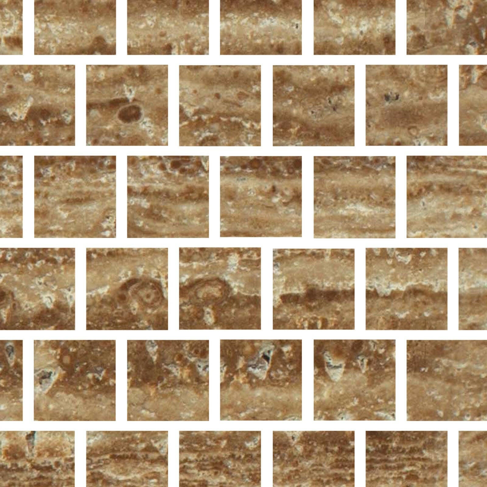Special Cut | 4x4 Noce Exotic Travertine (Vein-Cut) Filled & Polished Tile Special Cut | 4x4 Noce Exotic Travertine (Vein-Cut) Filled & Polished Tile - American Tile Depot
