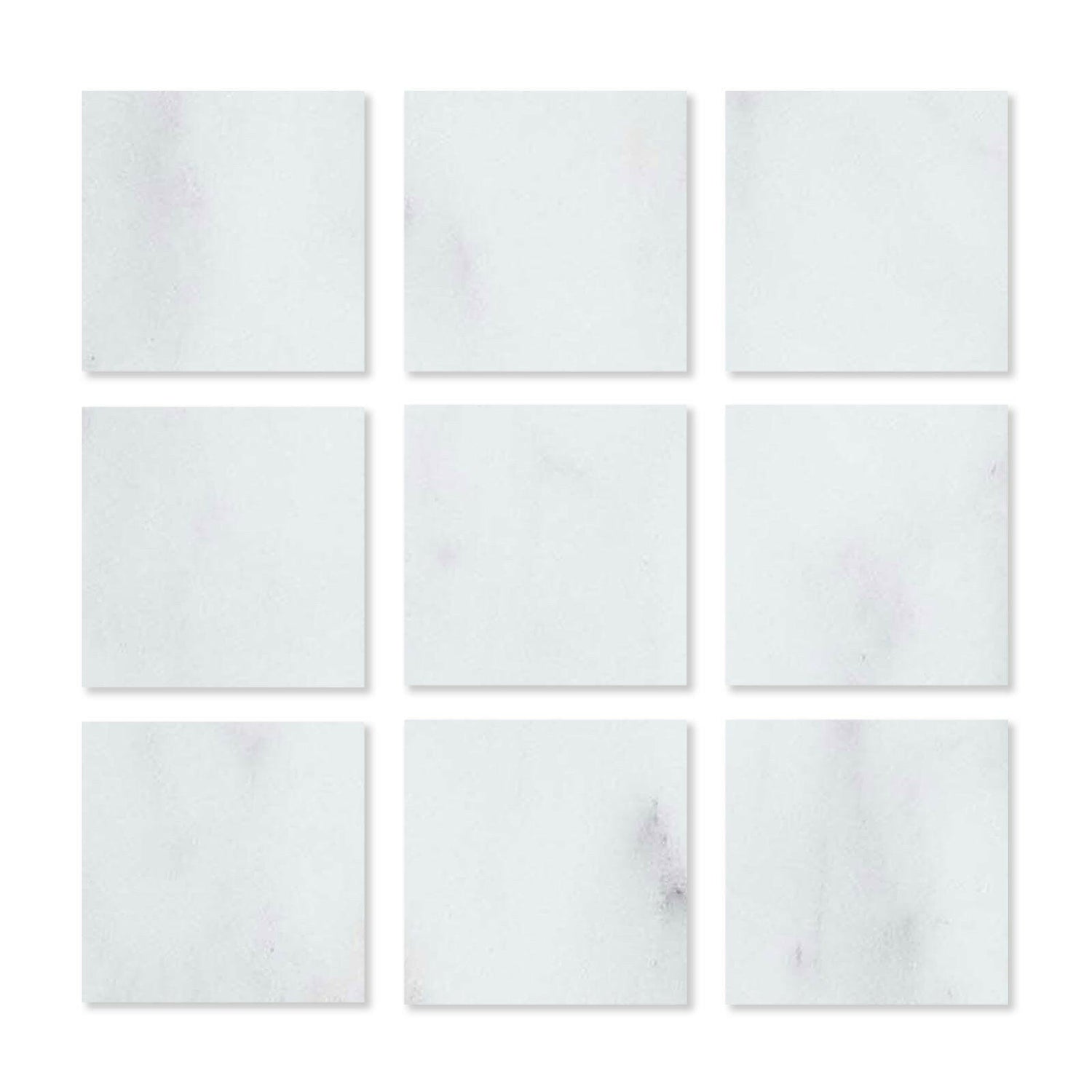 Special Cut | 4x4 Oriental White / Asian Statuary Marble Honed Tile Special Cut | 4x4 Oriental White / Asian Statuary Marble Honed Tile - American Tile Depot
