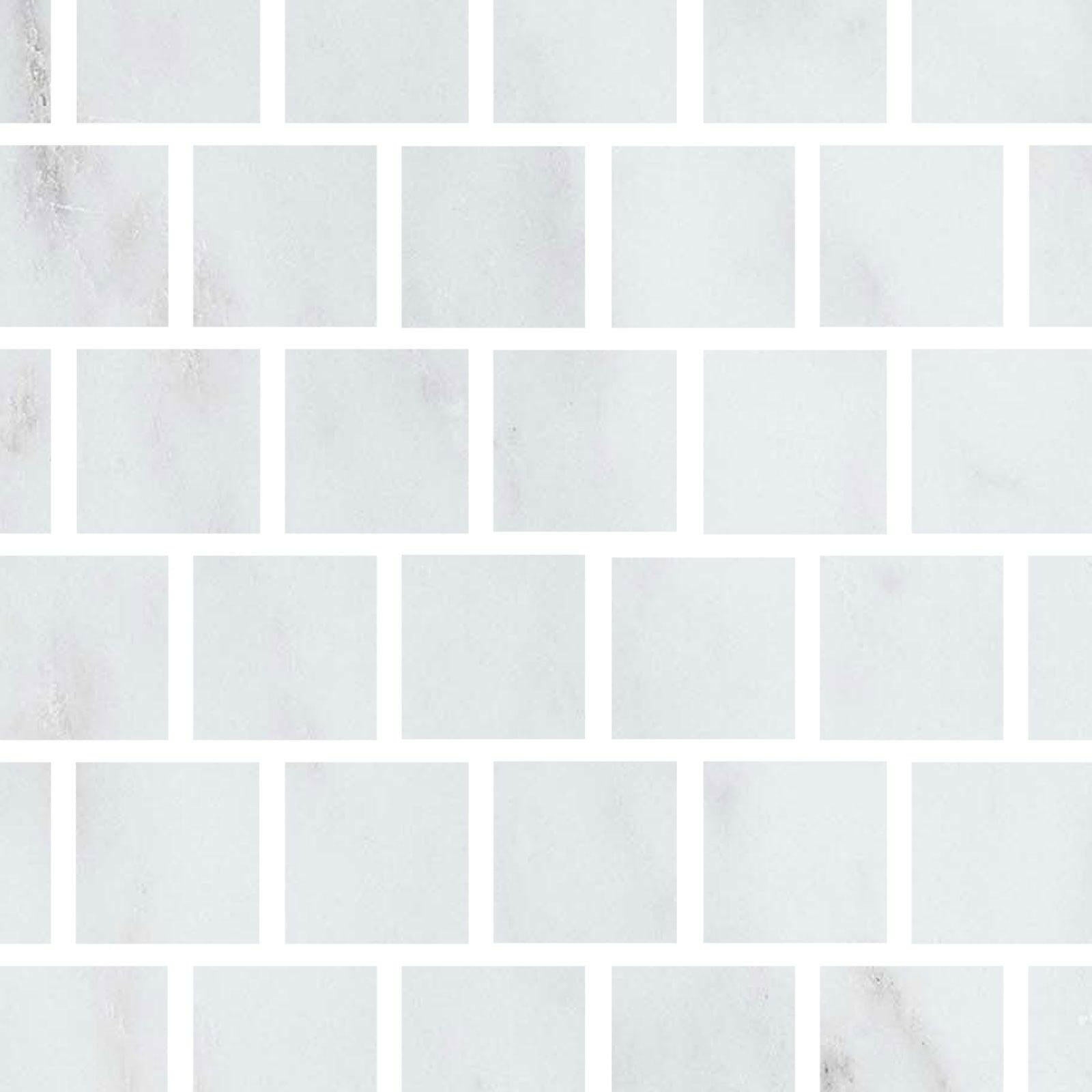 Special Cut | 4x4 Oriental White / Asian Statuary Marble Honed Tile Special Cut | 4x4 Oriental White / Asian Statuary Marble Honed Tile - American Tile Depot