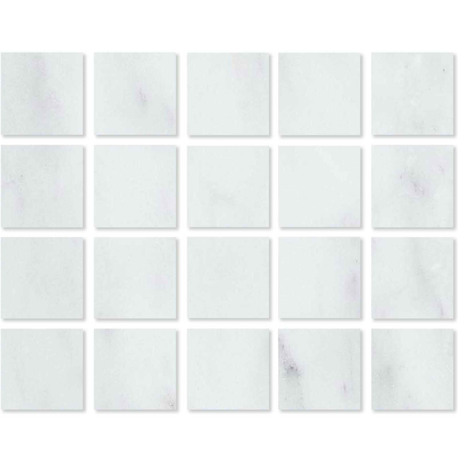 Special Cut | 4x4 Oriental White / Asian Statuary Marble Polished Tile Special Cut | 4x4 Oriental White / Asian Statuary Marble Polished Tile - American Tile Depot