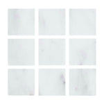 Special Cut | 4x4 Oriental White / Asian Statuary Marble Polished Tile Special Cut | 4x4 Oriental White / Asian Statuary Marble Polished Tile - American Tile Depot
