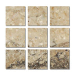 Special Cut | 4x4 Philadelphia Travertine Filled & Honed Tile Special Cut | 4x4 Philadelphia Travertine Filled & Honed Tile - American Tile Depot