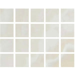 Special Cut | 4x4 Premium White Onyx CROSS-CUT Polished Tile - American Tile Depot