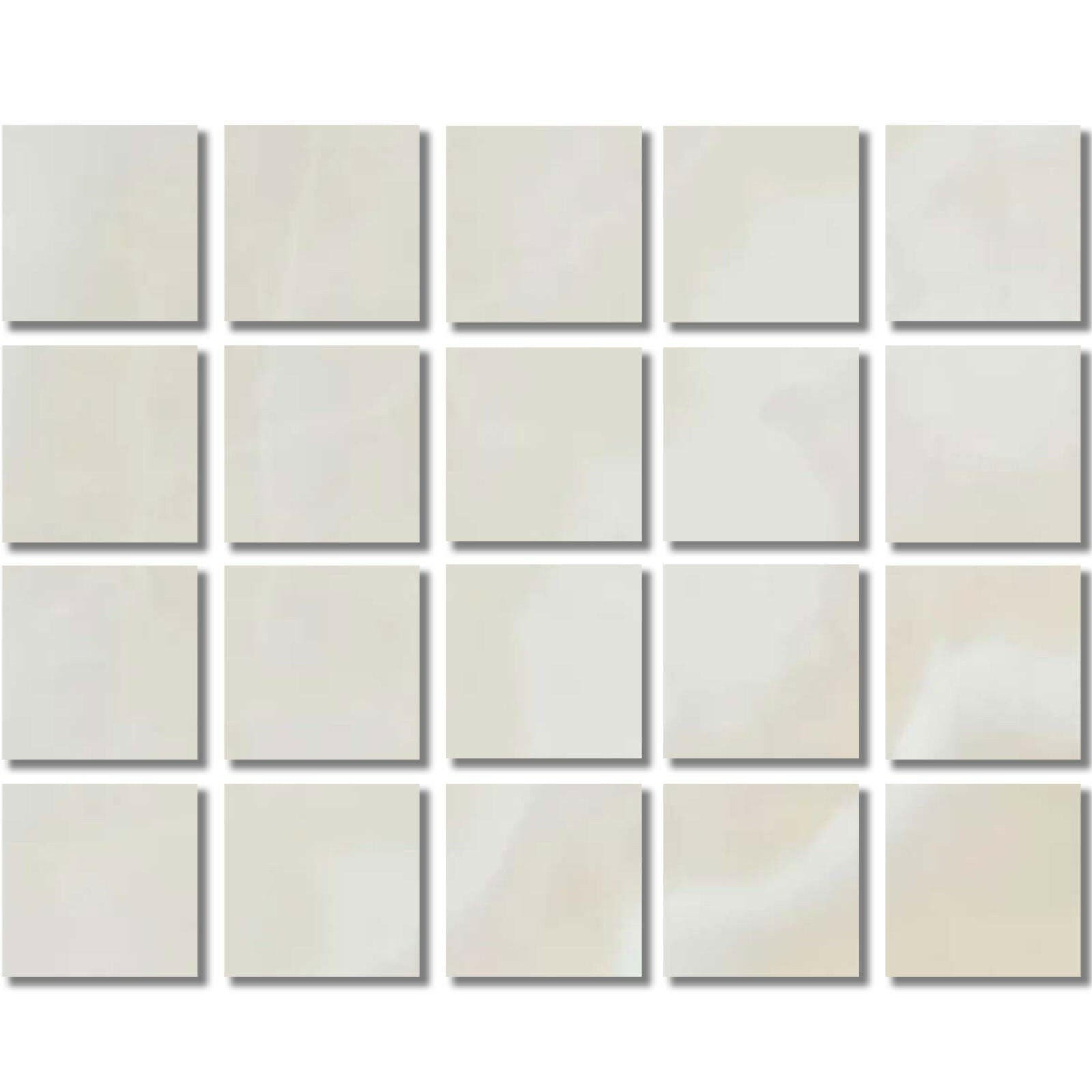 Special Cut | 4x4 Premium White Onyx CROSS-CUT Polished Tile - American Tile Depot