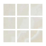 Special Cut | 4x4 Premium White Onyx CROSS-CUT Polished Tile - American Tile Depot