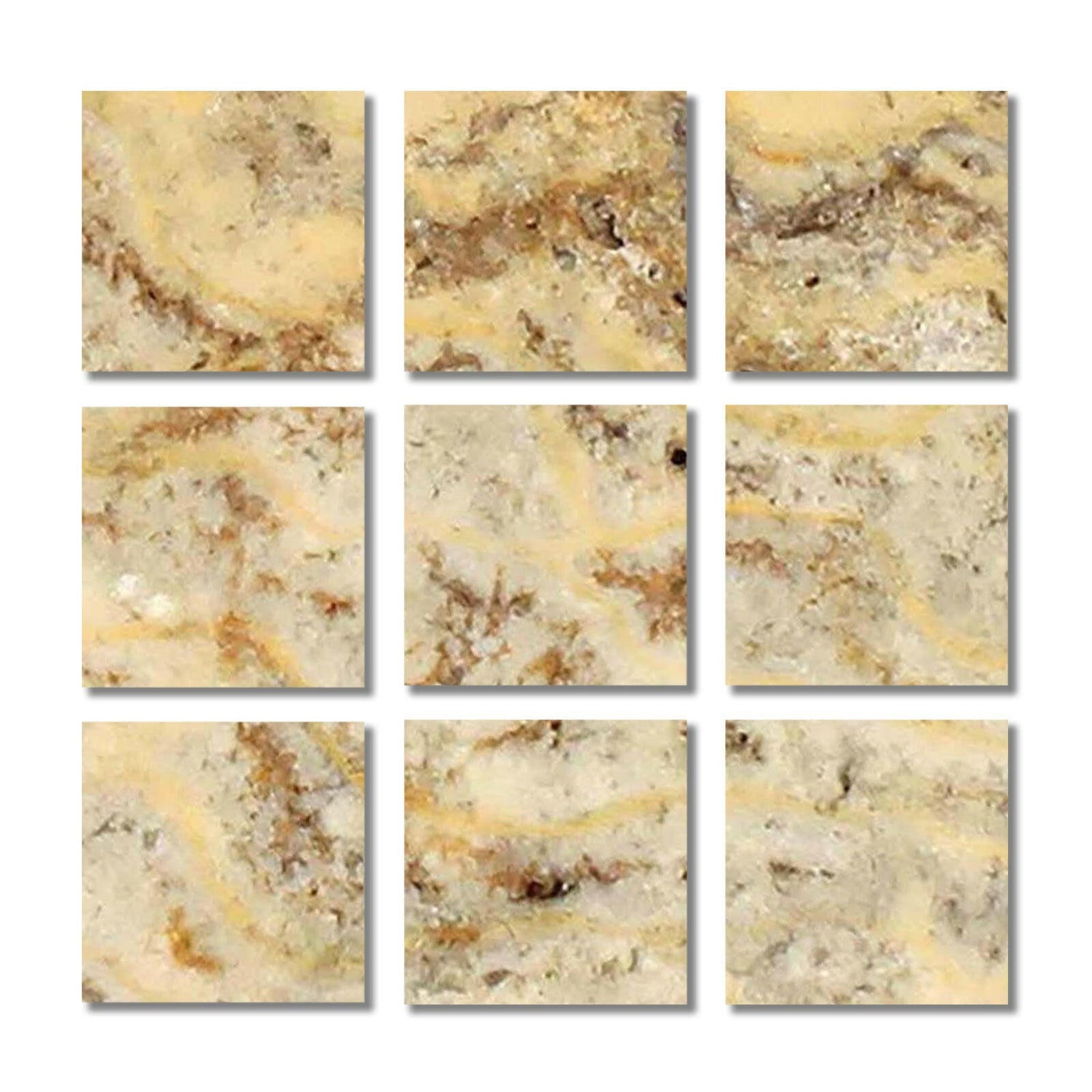 Special Cut | 4x4 Scabos Travertine Filled & Polished Tile Special Cut | 4x4 Scabos Travertine Filled & Polished Tile - American Tile Depot