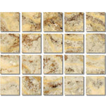 Special Cut | 4x4 Scabos Travertine Filled & Polished Tile Special Cut | 4x4 Scabos Travertine Filled & Polished Tile - American Tile Depot