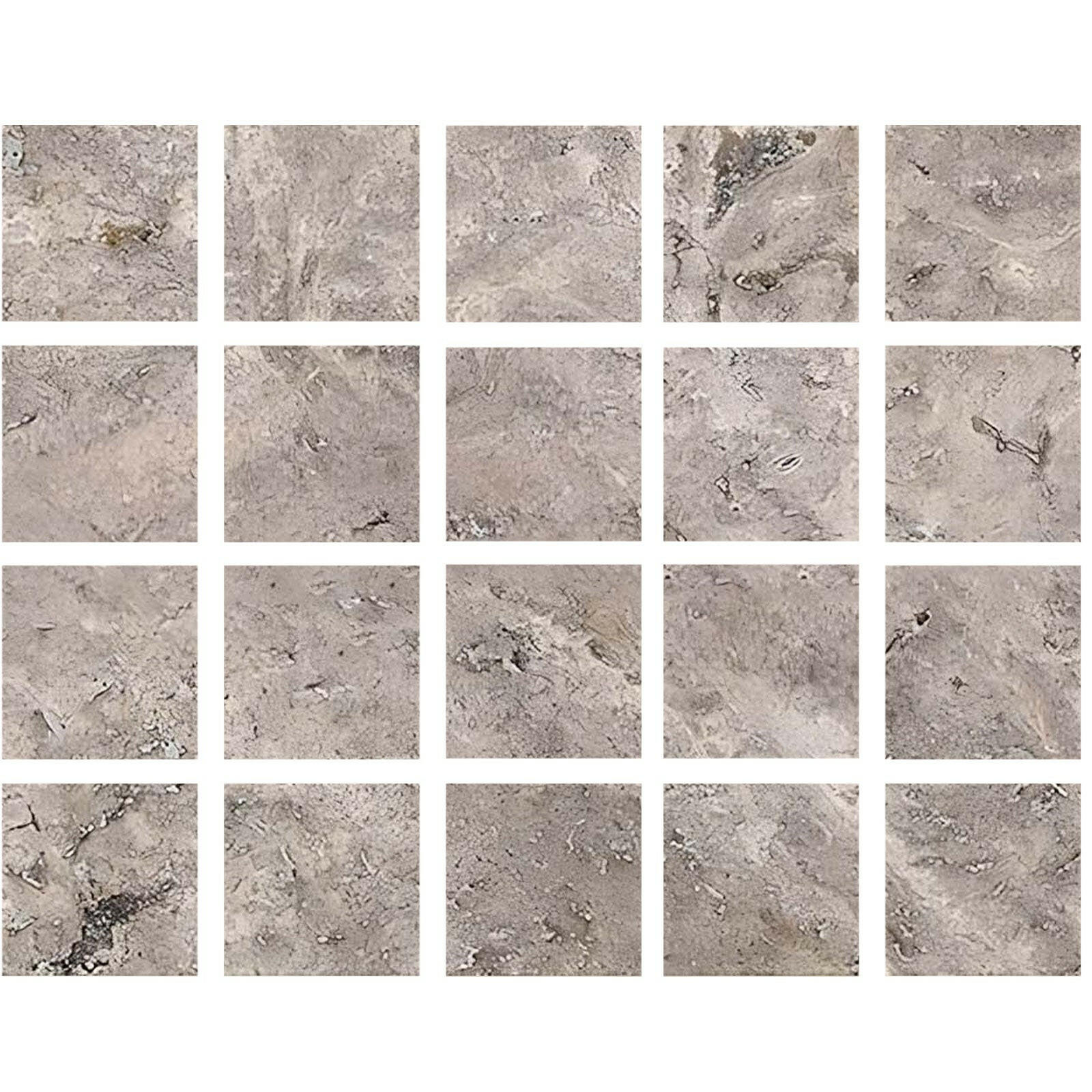 Special Cut | 4x4 Silver Travertine Filled & Honed Tile Special Cut | 4x4 Silver Travertine Filled & Honed Tile - American Tile Depot