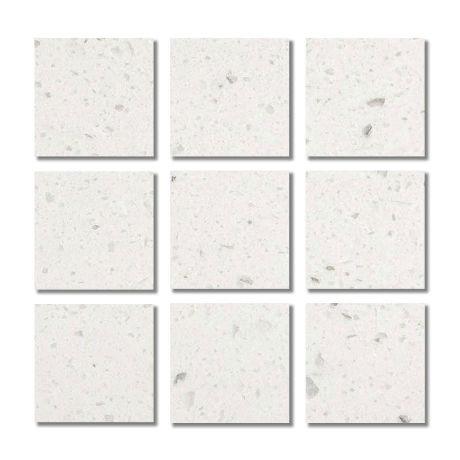 Special Cut | 4x4 Terrazzo Silver Marble Polished Tile Special Cut | 4x4 Terrazzo Silver Marble Polished Tile - American Tile Depot
