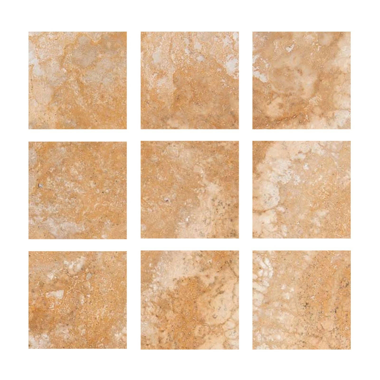 Special Cut | 4x4 Valencia Travertine Filled & Honed Tile Special Cut | 4x4 Valencia Travertine Filled & Honed Tile - American Tile Depot